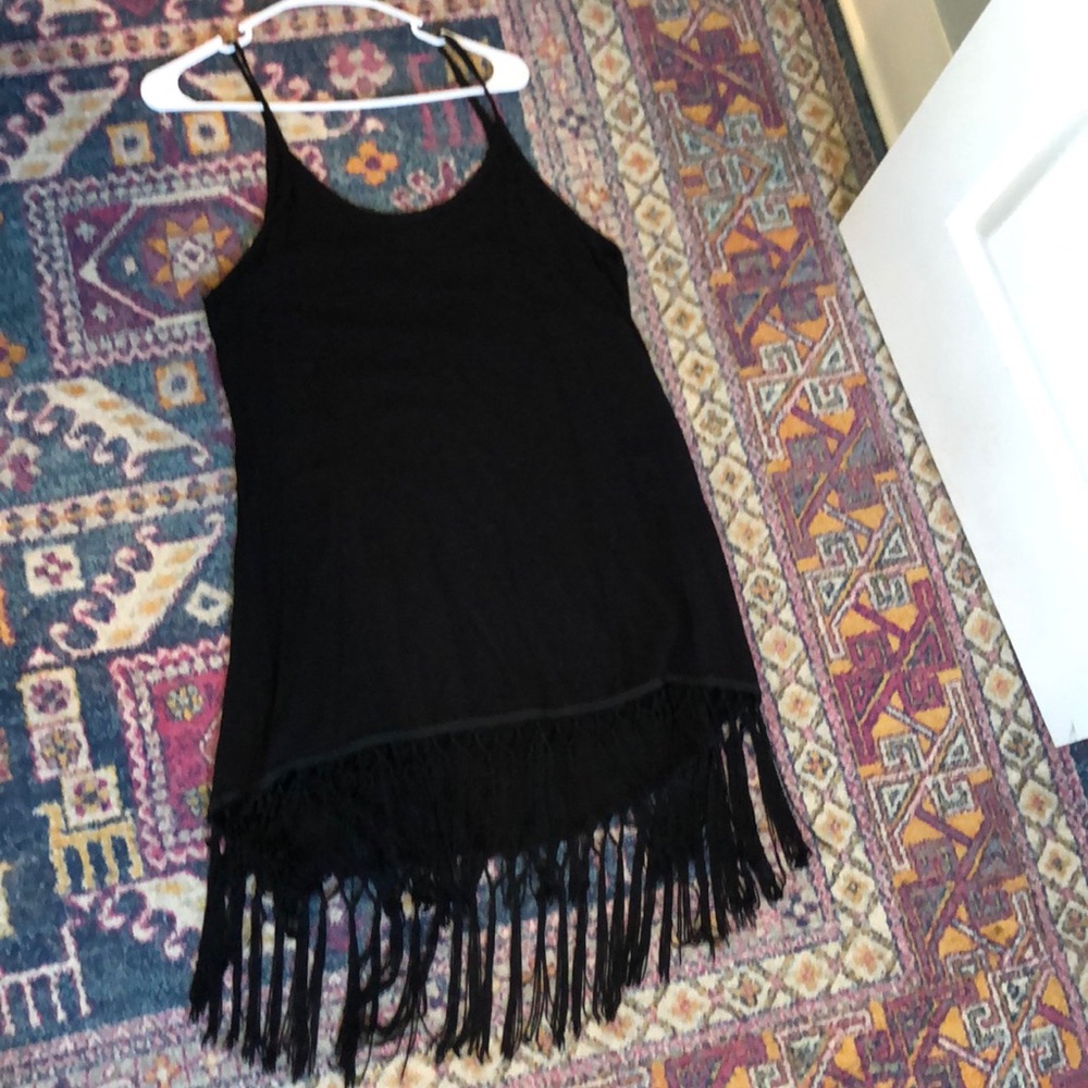 Black fringe dress